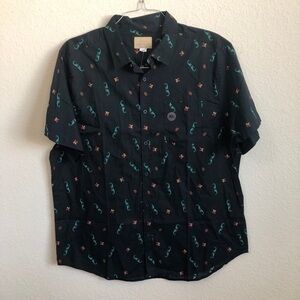 Roebuck & Co Elf Shoes Print Button Down Shirt NWT